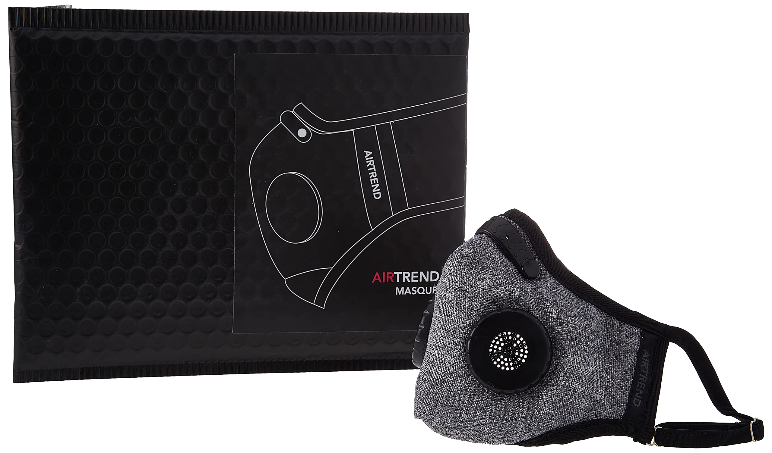 Maschera con Filtro e Valvola di Respirazione per Uomo/Donna, Taglia M, Grigio