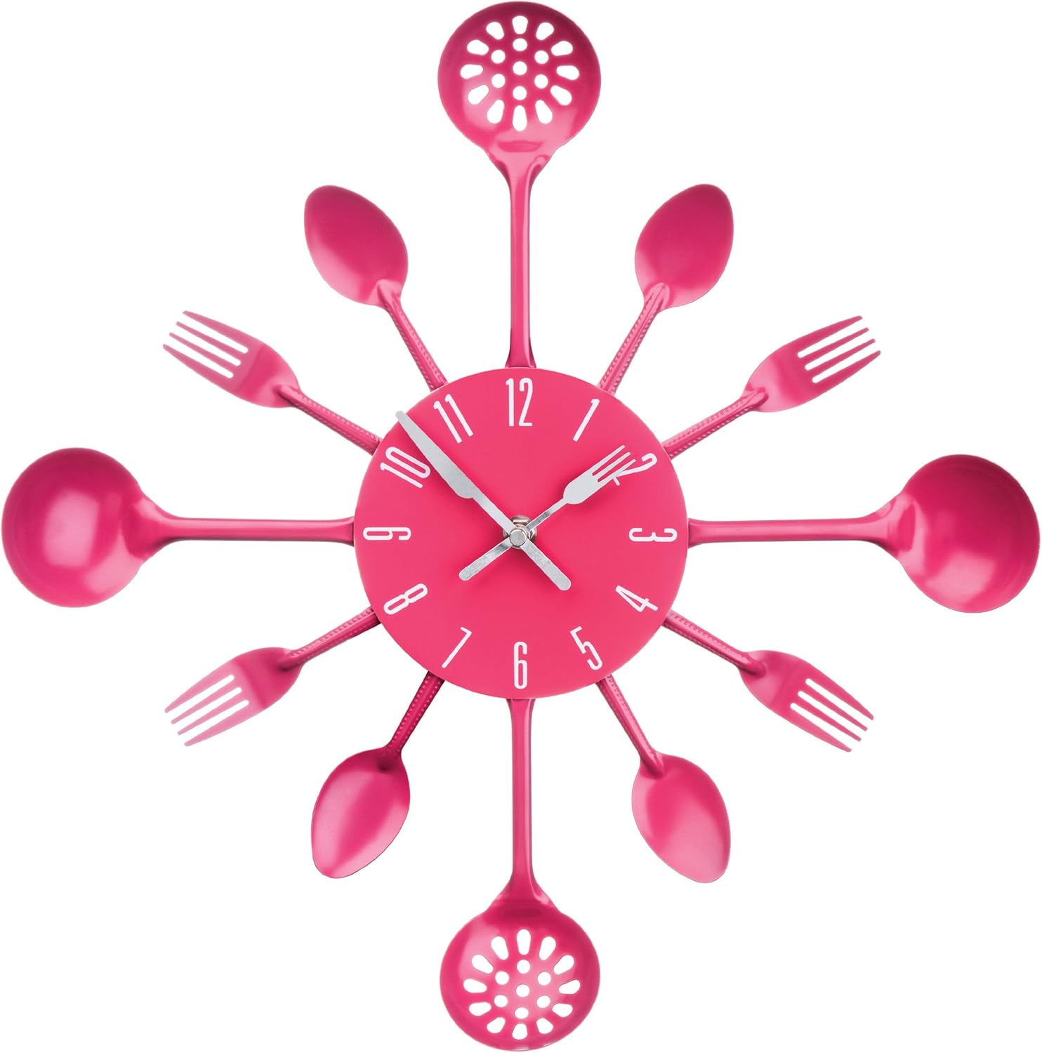 Premier Housewares Hot Pink Wall Clock Kitchen Themed