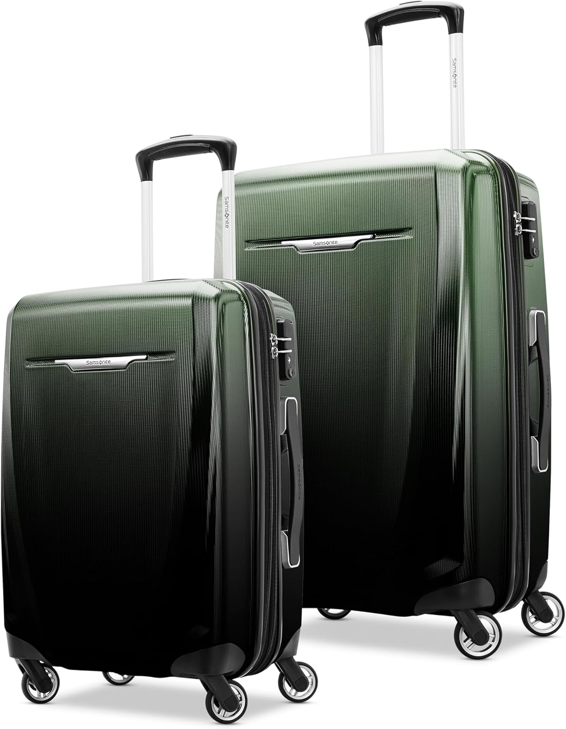 Samsonite Winfield 3 DLX Hardside Expandable Luggage with Spinners, Ombre Green, 2-Piece Set (20/25) 2PC SET (CO/MED) Ombre Green