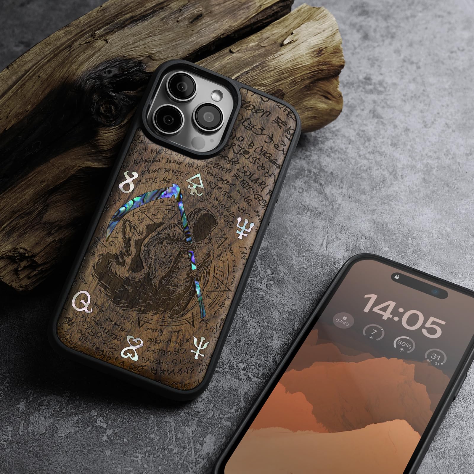 Amazon.com: Carveit Magnetic Case for iPhone 16 Pro Max Case, Wood