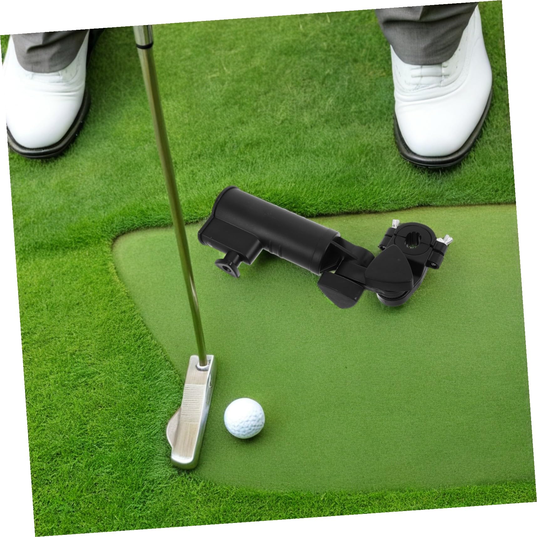 WOONEKY 2 Piezas Soporte para Paraguas de Golf Soporte con Abrazadera Resistente para Carrito de Golf Montaje Fácil para Torneos y Uso Diario Accesorio Duradero para Actividades al Aire
