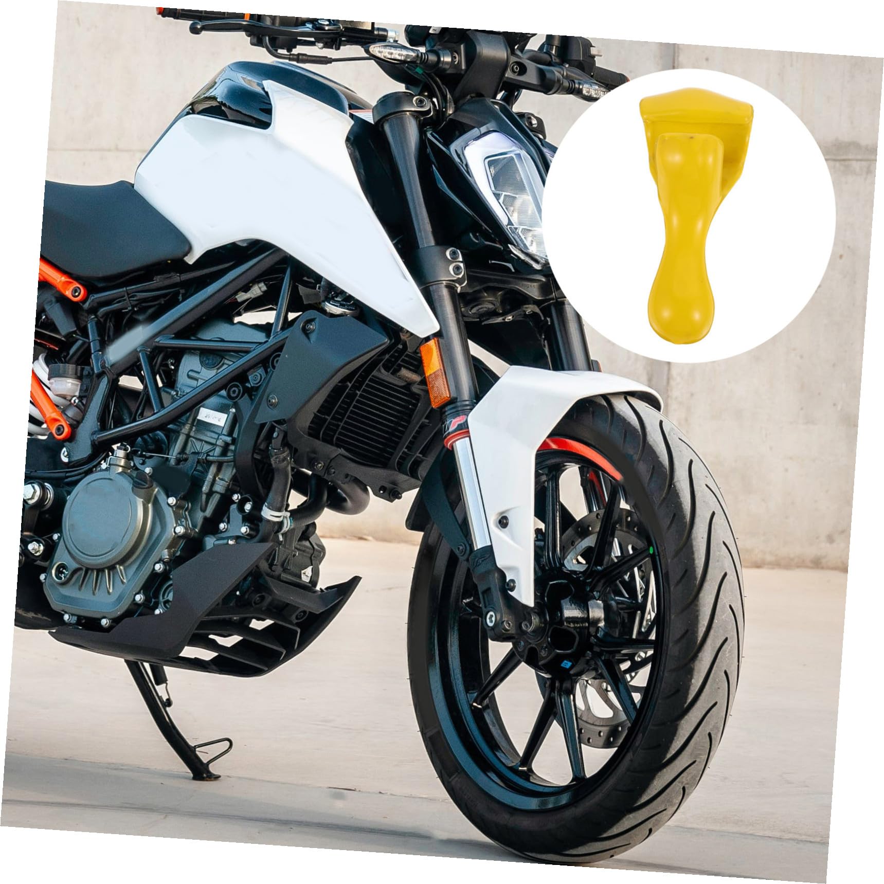 SHERCHPRY Outil Jaune de Remplacement de Pneu pour Moto Porte-perles Léger et Robuste en Pvc Caoutchouc pour Réparation de Pneus Moto
