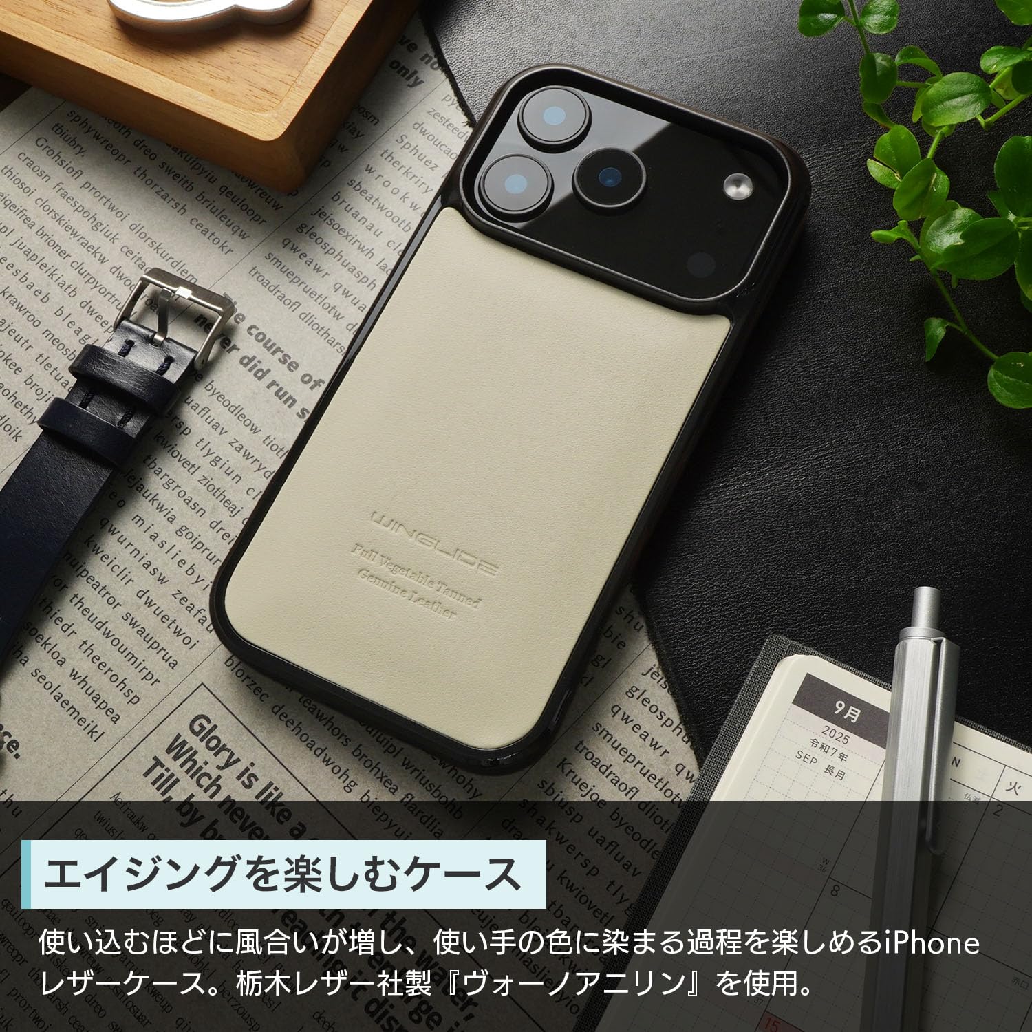 Amazon.co.jp: WINGLIDE iPhone17Pro用 ケース 栃木レザー ヴォーノ