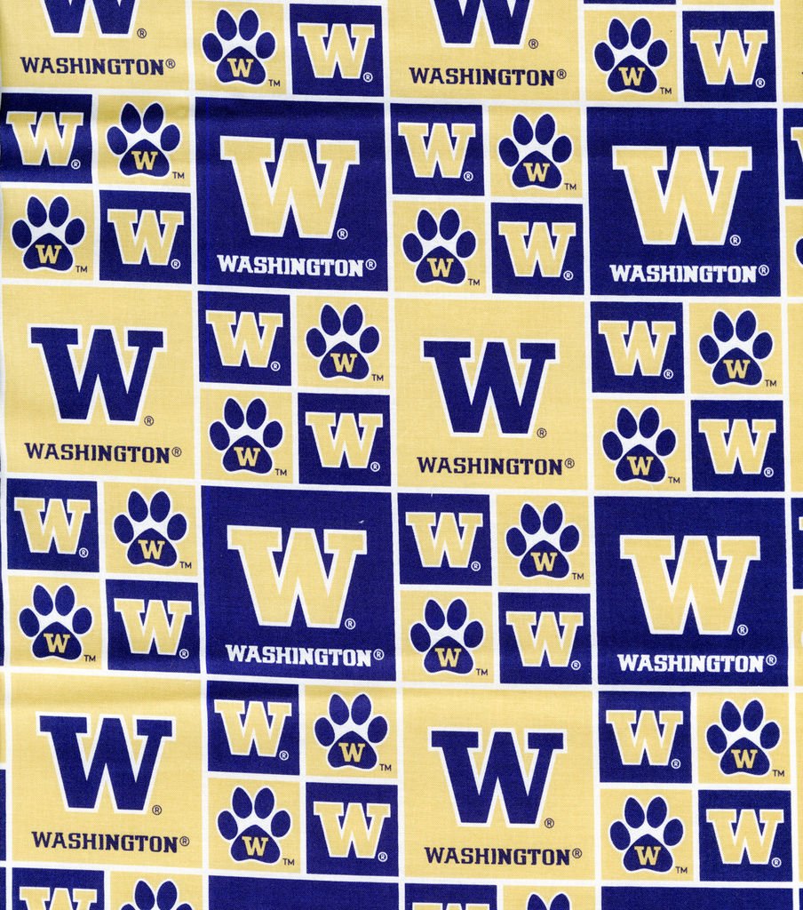 Sykel UNIVERSITY OF WASHINGTON HUSKIES COTTON FABRIC-100%