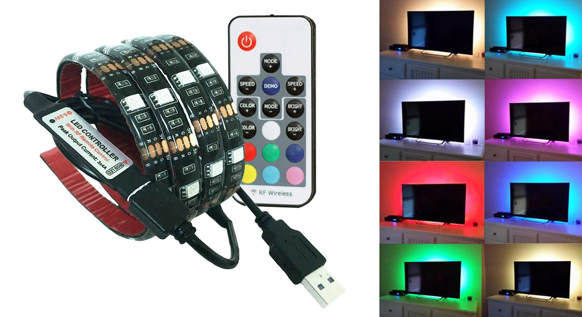 Amazon.co.jp: 【リモコン付き】 LED テープライト 2m 防水 60灯 RGB