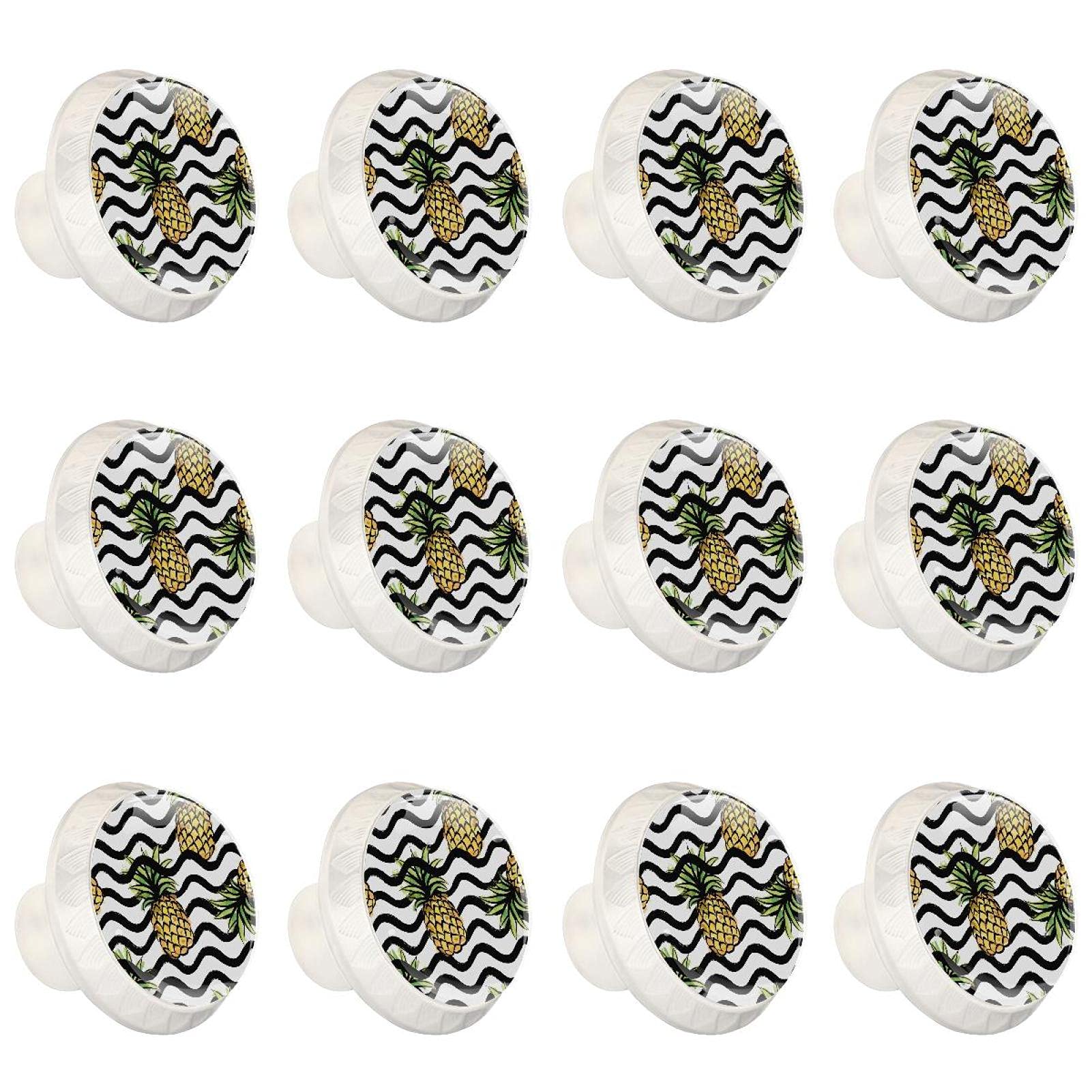 Boutons de cuisine ronds graphiques et boutons décoratifs haut de gamme pour armoires