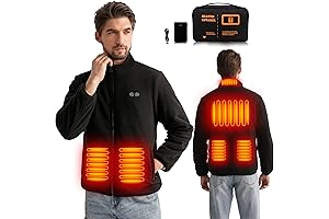 Heated Jacket for Men Rechargeable, Waterproof, Polar Fleece, Electric for Sports