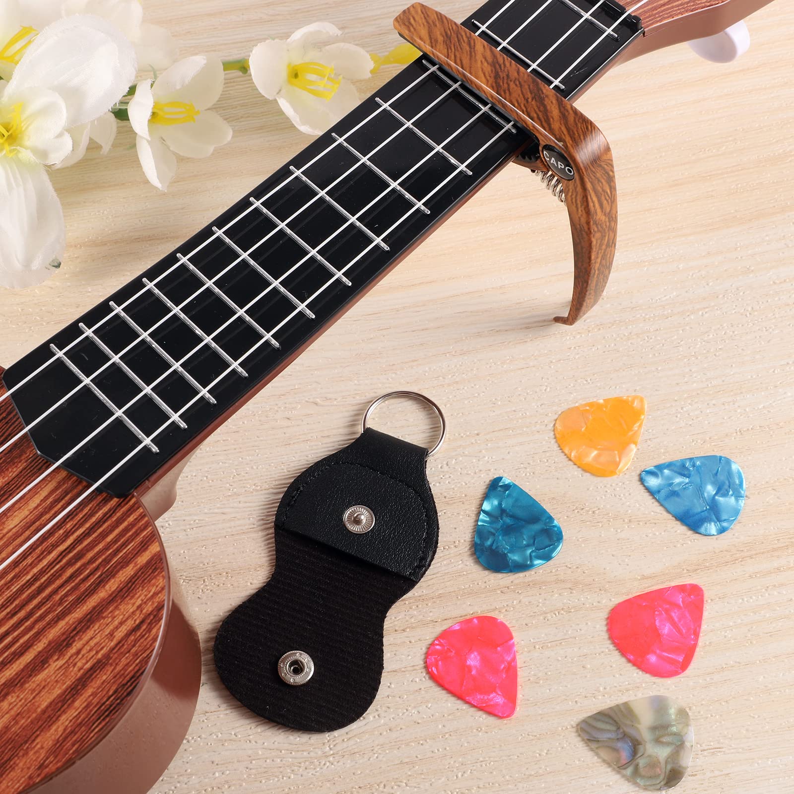 Capotasto Per Chitarra Havendi Con 3 Plettri - Universale Per Chitarra E Ukulele - Foto 7