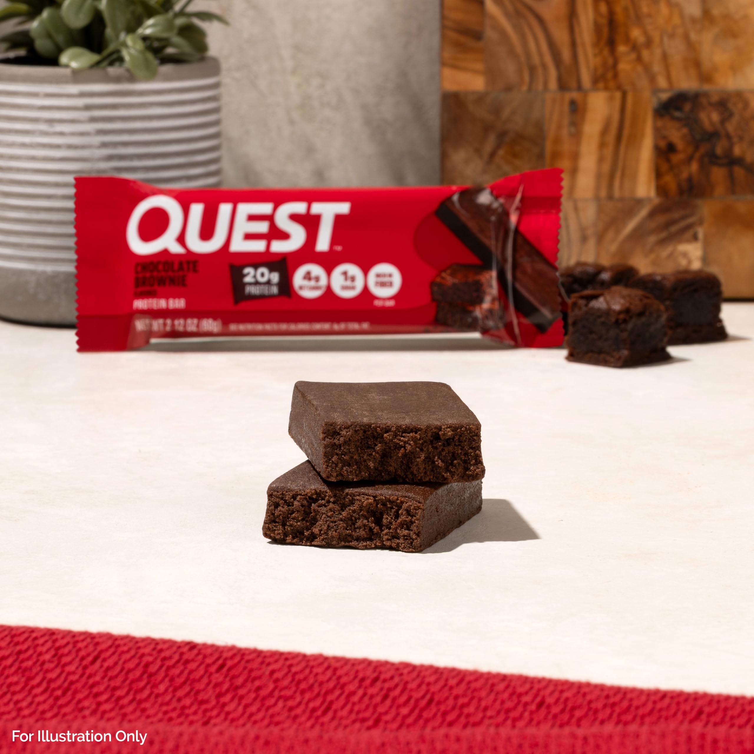 Quest Nutrition Chocolate Brownie Protein Bar, 20g Protein, 12 Count — Amazon image 5