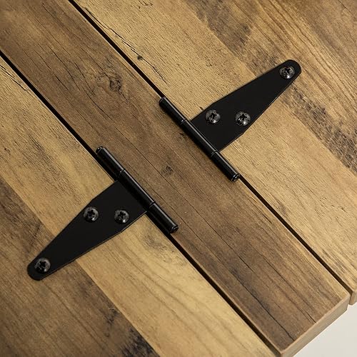 Miniatura 8 de HOMCOM Mesa de centro de granja con almacenamiento oculto en el interior mesa de centro cuadrada grande para muebles de sala de estar mesa central