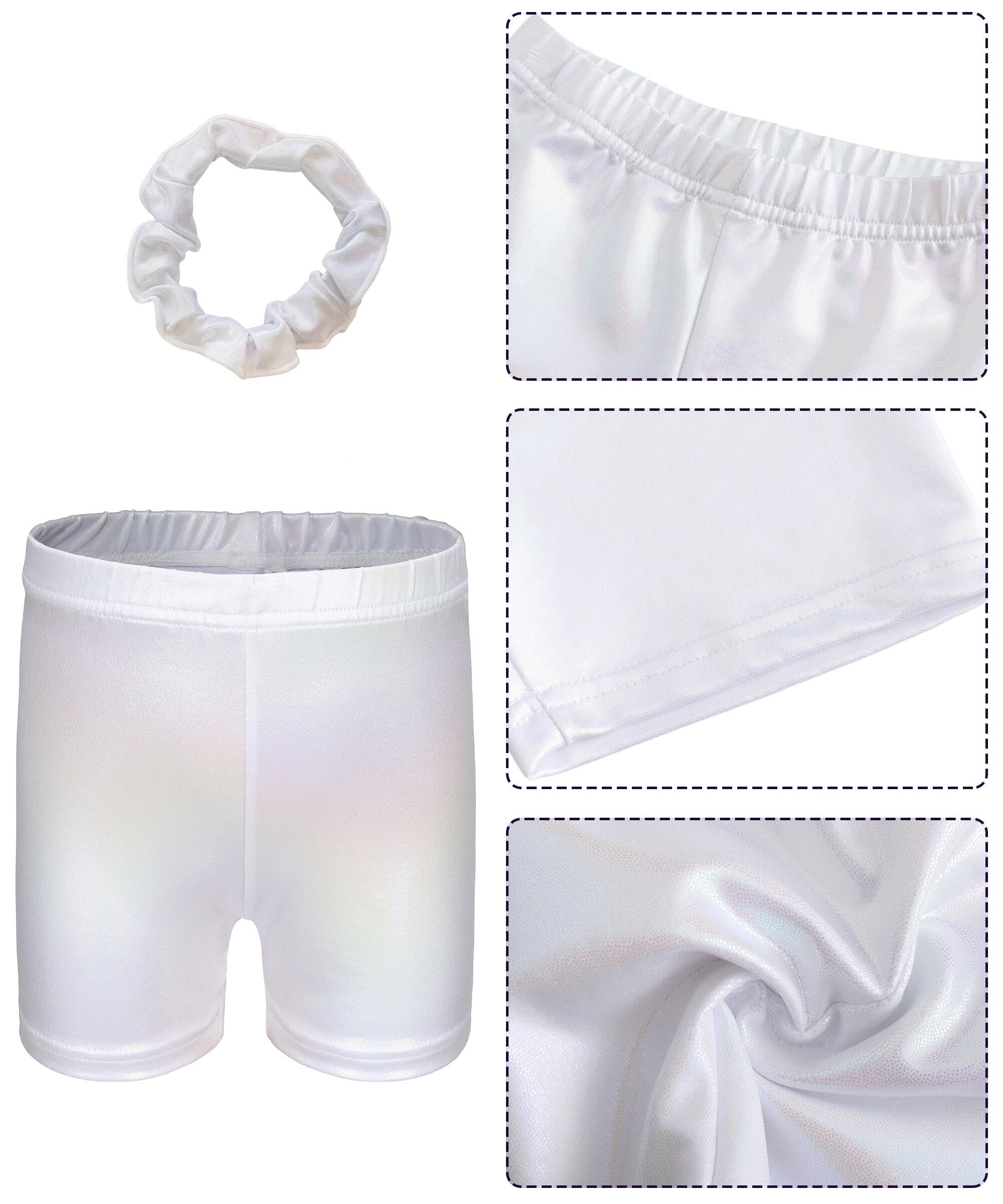 SEAUR Maillot de gimnasia para niña, con cinta para el pelo, para niños, camiseta de gimnasia, pantalones cortos de gimnasia, sin mangas/manga larga, traje de gimnasia, ropa de baile