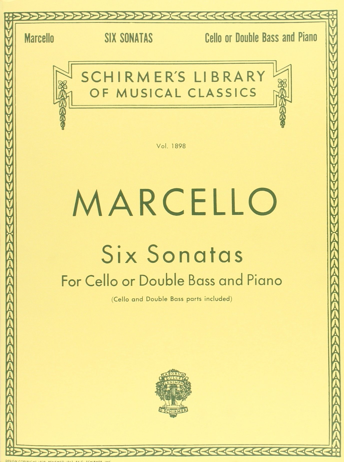 Six Sonatas For Cello or Double Bass and Piano