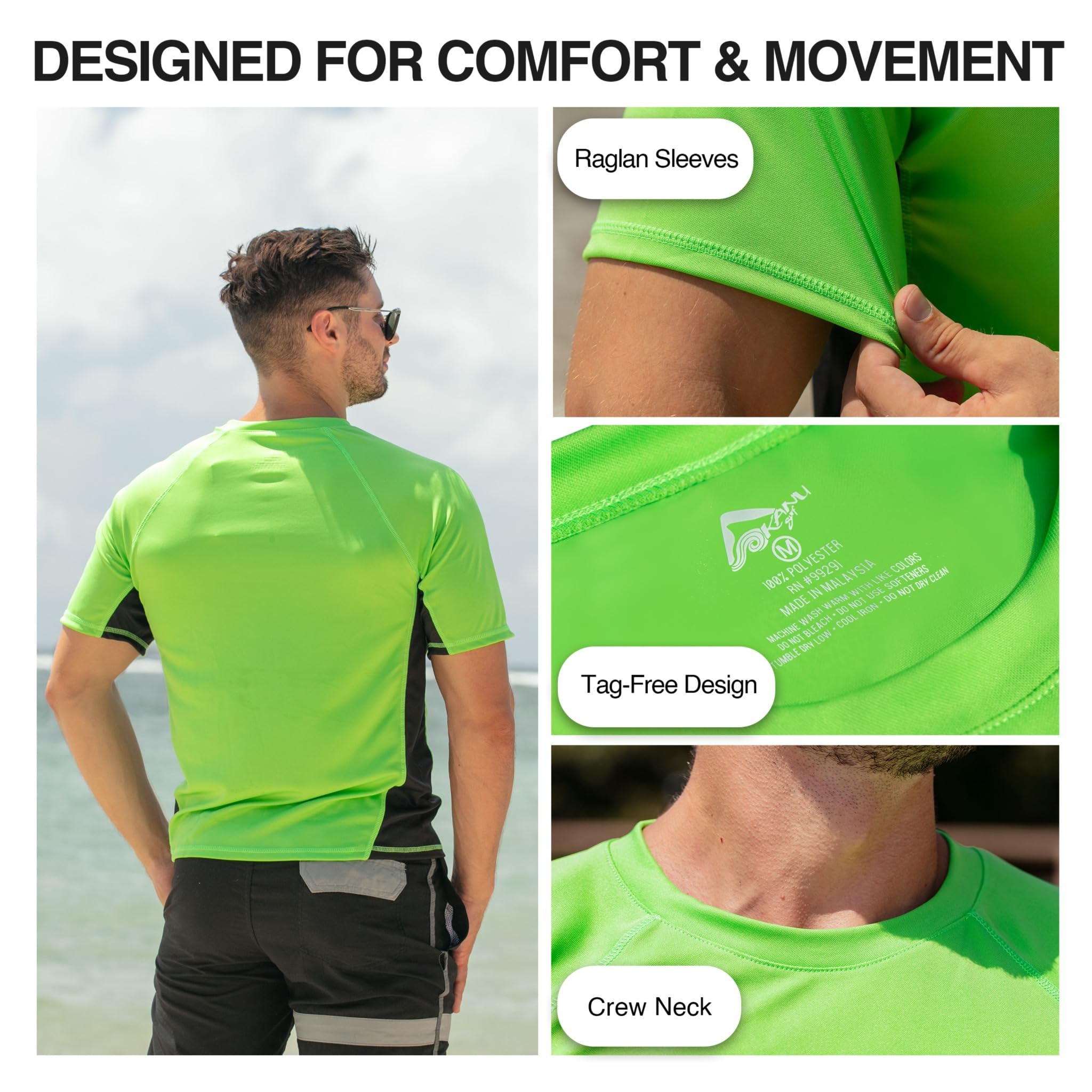 Kanu Surf Maglietta Rash Guard Uomo