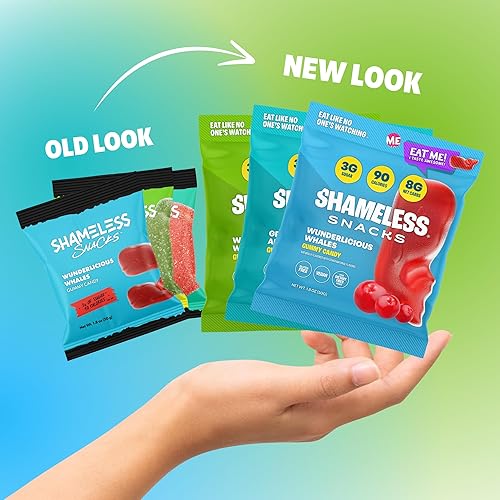 Miniatura 8 de Shameless Snacks - Gomitas keto bajas en carbohidratos sin gluten - Manzana verde, sandía, ballenas Wunderlicious