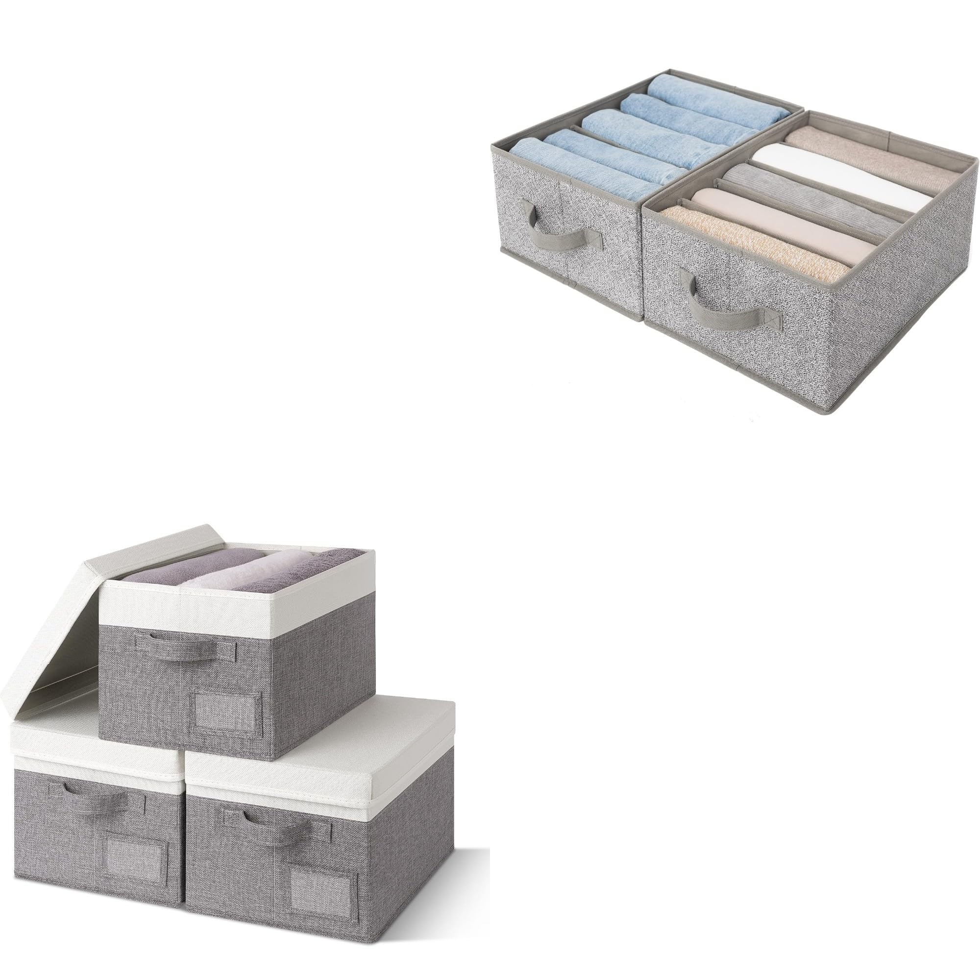 GRANNY SAYS Set di Scatole Tessuto con Coperchio e Organizer Armadio Salvaspazio