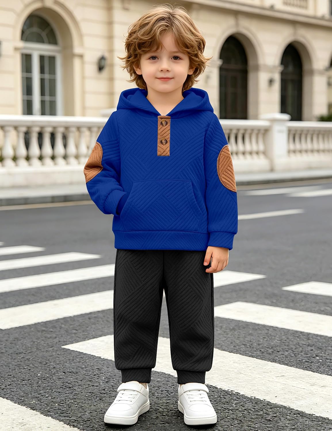 Oranchids Toddler Baby Boy Clothes Long Sleeve Hoodie Sweatshirt Tops and Pants Sweatsuit Set Fall Winter Outfits 1-5T image 2