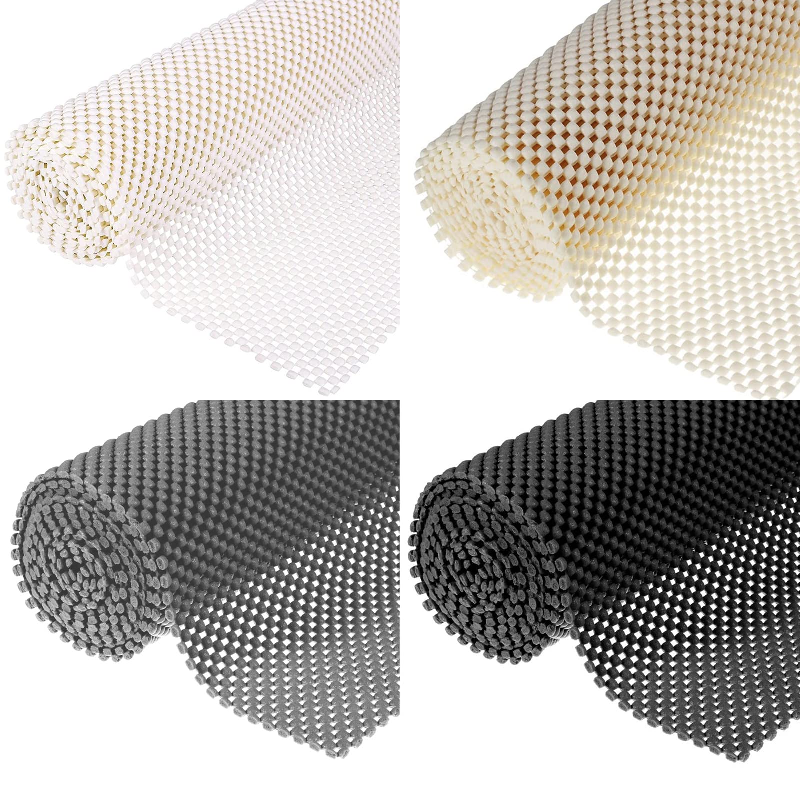 Sous-nappe rembourrée antidérapante en PVC super adhérente, réglable, 50,8 x 200,9 cm, tapis antidérapant de qualité supérieure pour planchers en bois dur et toute surface dure, gris