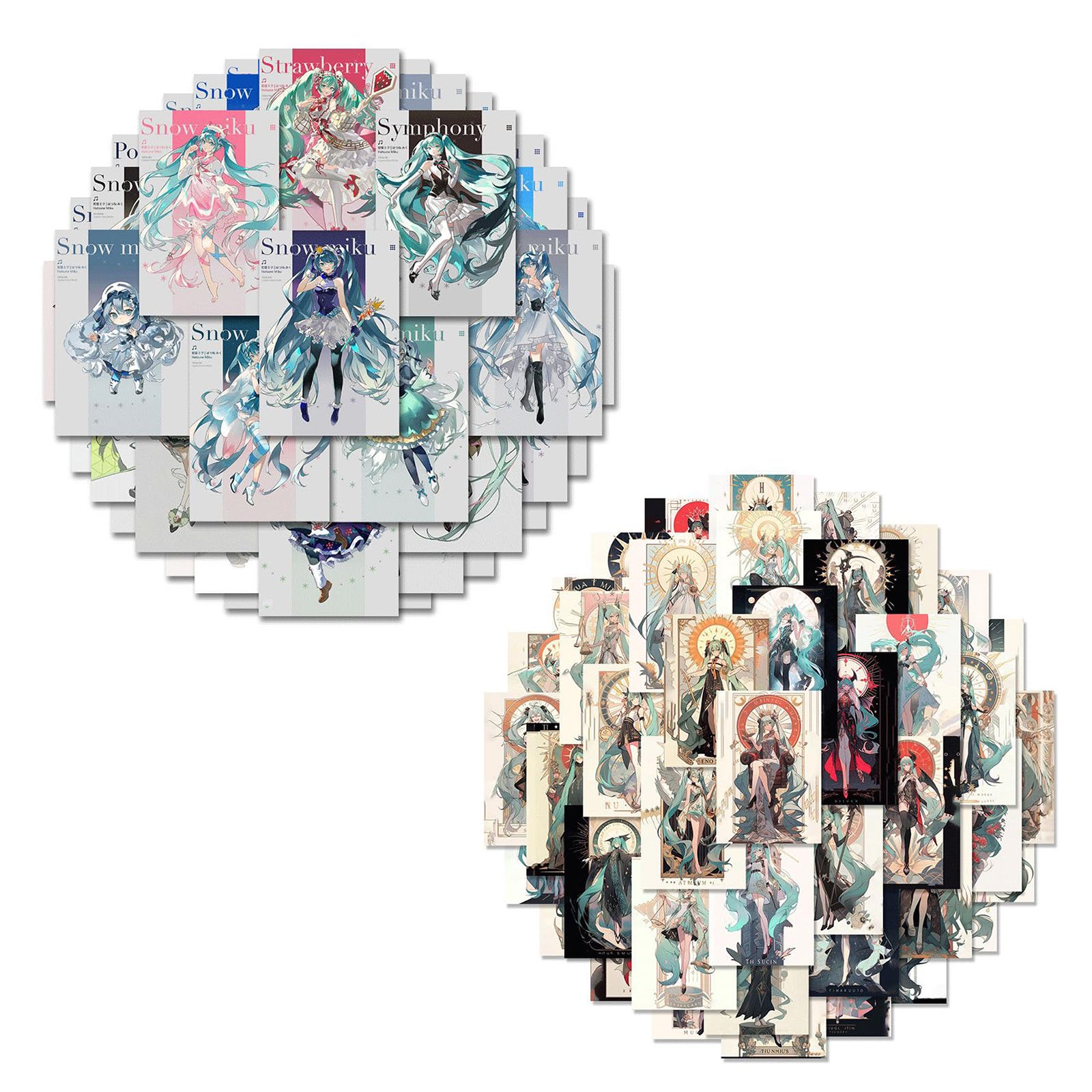 Amazon.co.jp: 初音ミク ステッカー タロット風 シール 防水デカール