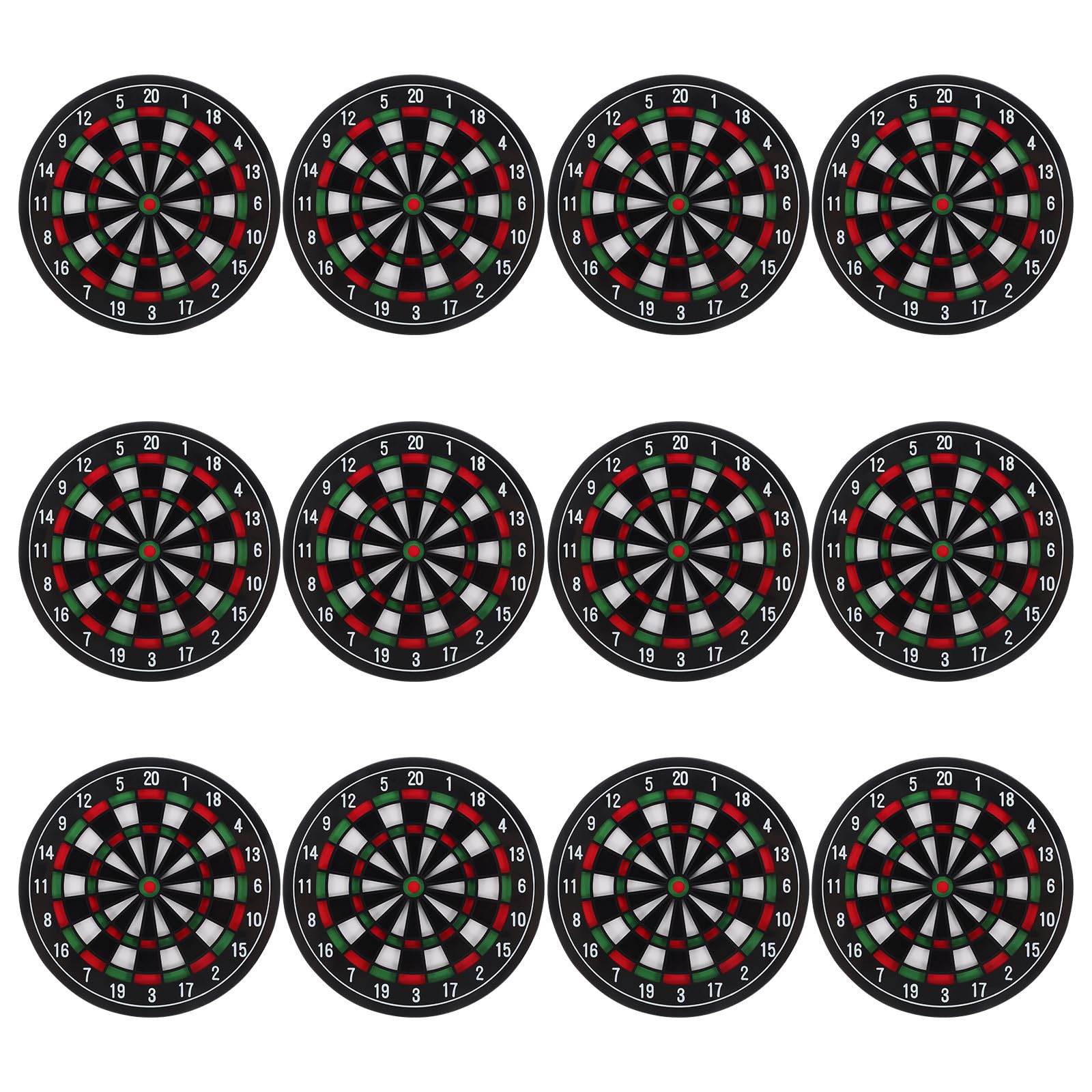 GALPADA Posavasos Antideslizantes de Abs para Taza, Paquete de 12 Piezas, Diseño Negro para Protección de Mesa y Decoración Hogar
