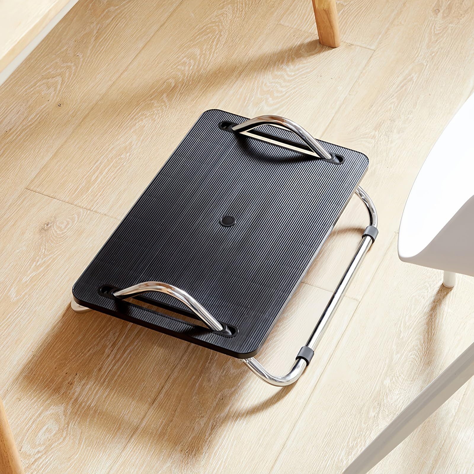Höhenverstellbare Fußstütze Unter Dem Schreibtisch, Rutschfester Fußhocker | Rutschfeste Fußstütze,Beinstütze Aus Metall,Ergonomisches Fußpedal,Fußhalterung Liegen,Fußablage Arbeitsplätze(Schwarz)
