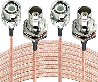 YOTENKO BNC Extension Cable 25ft SDI Cable 50 Ohm BNC Male to Female Bulkhead Mount Coaxial Cable CCTV Extension Coaxial Line Cable RG316 for Video Signals,CCTV,DVR,Camera