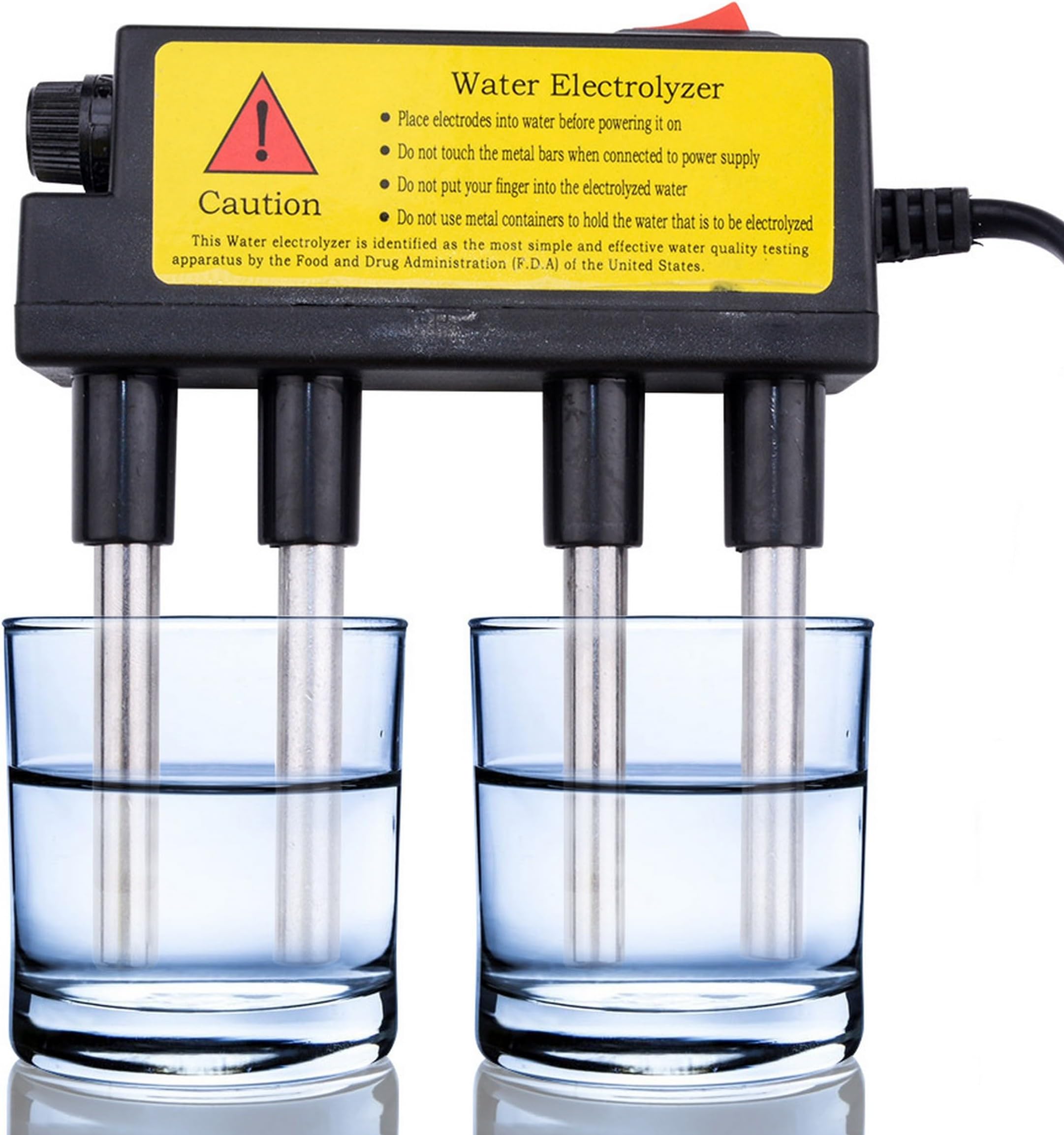 Water Electrolyzer Test Kit, Home Water Quality Tester with Electrodes, Water Purity Measuring Tool for Household or Educational Science Use