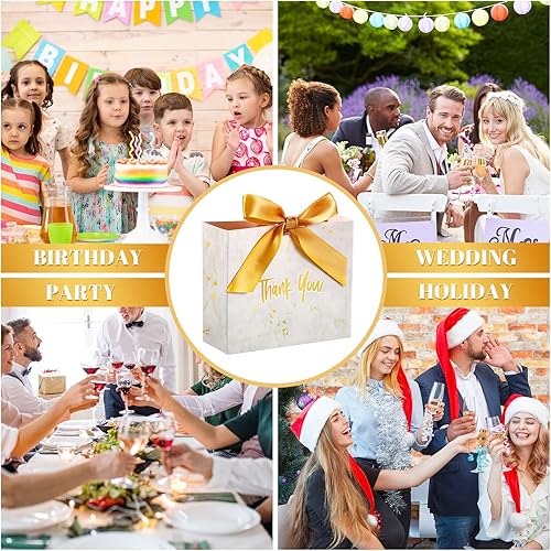 Miniatura 5 de Mimorou Paquete de 80 pequeñas bolsas de regalo de agradecimiento, bolsas de papel para recuerdos de fiesta a granel con cinta de lazo, 4.5 x 1.8 x