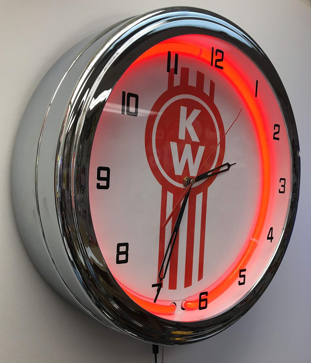 Kenworth 16" KW Logo Sign Neon Clock by MCA Home & Kitchen