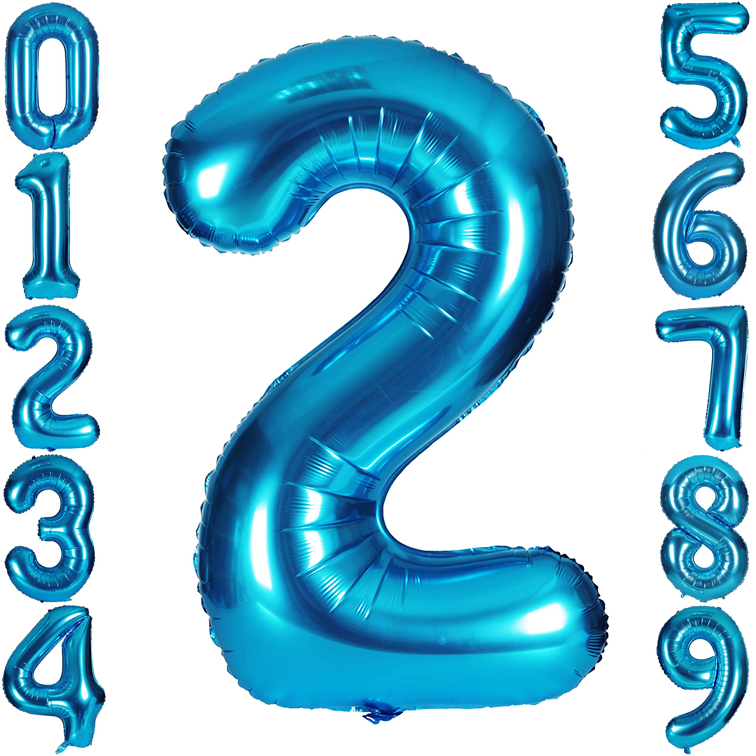 Red 0 balloon 40 Inch Giant Helium Foil Number 0 to 9 Red Balloon Birthday Wedding Party Digital Decorations (Number 0) — view 268