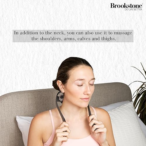 Miniatura 8 de Brookstone Rodillo masajeador de cuello - Rodillo de mano para aliviar el dolor - Rodillo de masaje de cuello premium para hombros y cuello -