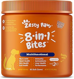 Multifunctional Supplements for Dogs - Glucosamine Chondroitin for Joint Support with Probiotics for Gut & Immune Health –...