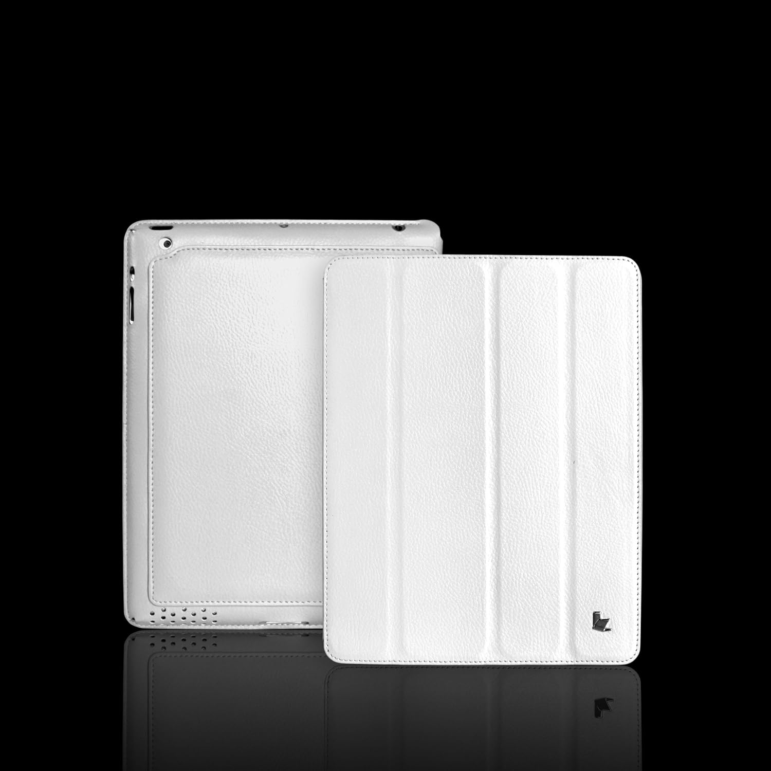 Amazon.co.jp Jisoncase 【iPad 2/第3世代iPad用革ケース】 ディフェンダーレザーケース ホワイト JS