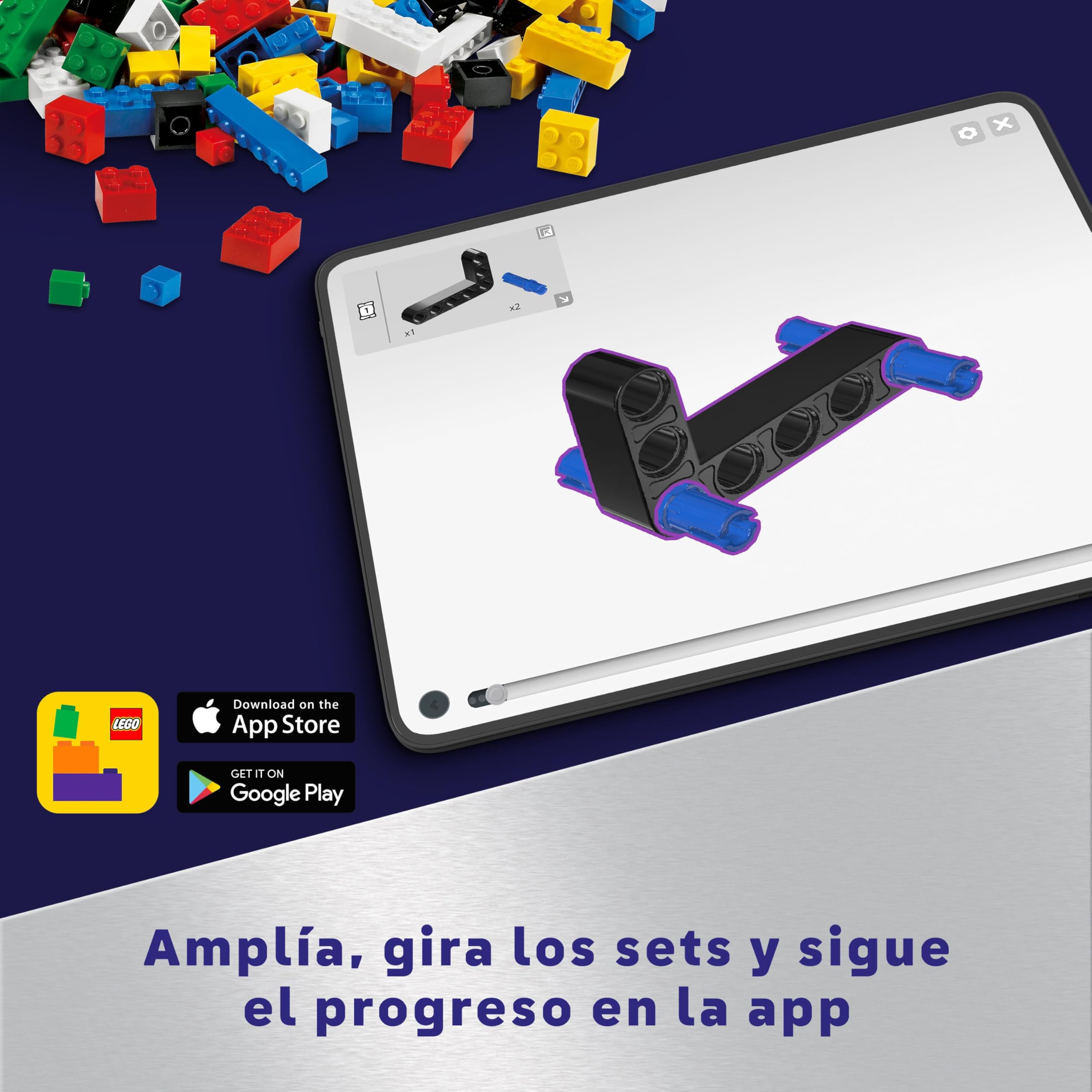LEGO Technic Planeta Tierra y Luna en Órbita Juguete de Astronomía y Sistema Solar, Regalo del Espacio para Niños y Niñas de 10 Años o Más, Juego Educativo de Planetas 42179