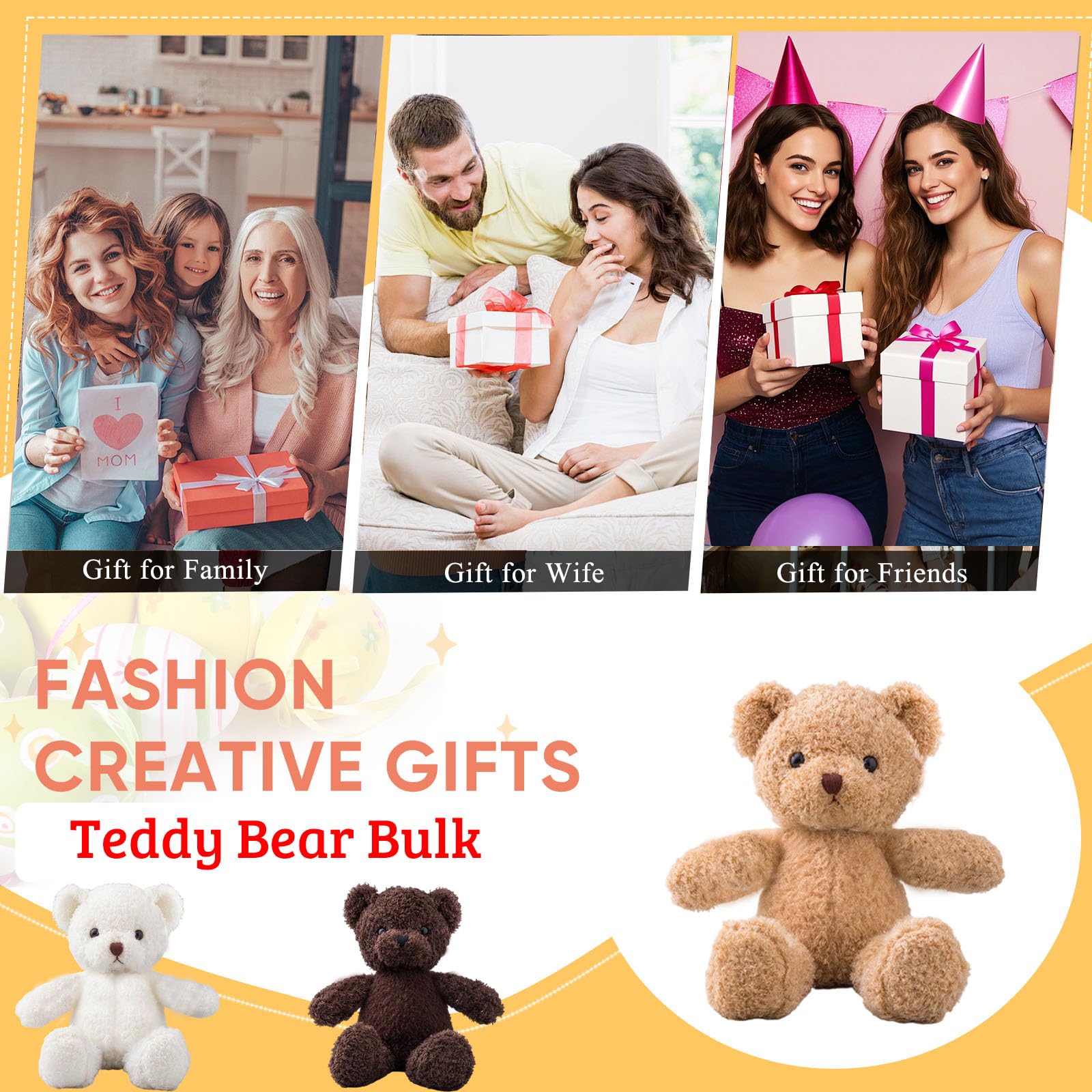8 Osos de Peluche Personalizados de 30cm con Foto y Texto, Ideal para San Valentín, Cumpleaños, Baby Shower, Boda, etc