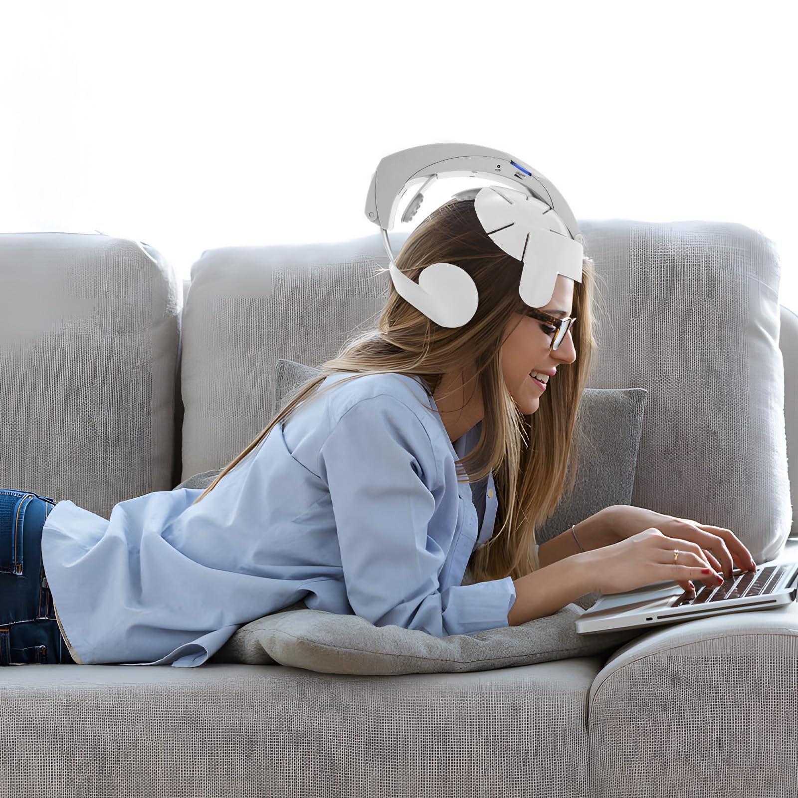 Elektrisches Kopfmassagegerät USB Massagehelm 3 Stufen