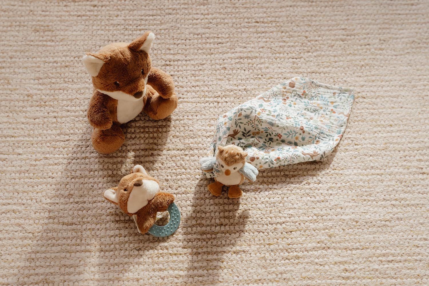 Little Dutch Set regalo per neonati, 3 pezzi (peluche, afferrare, peluche), ideale per nascita, volpe blu, Forest Friends