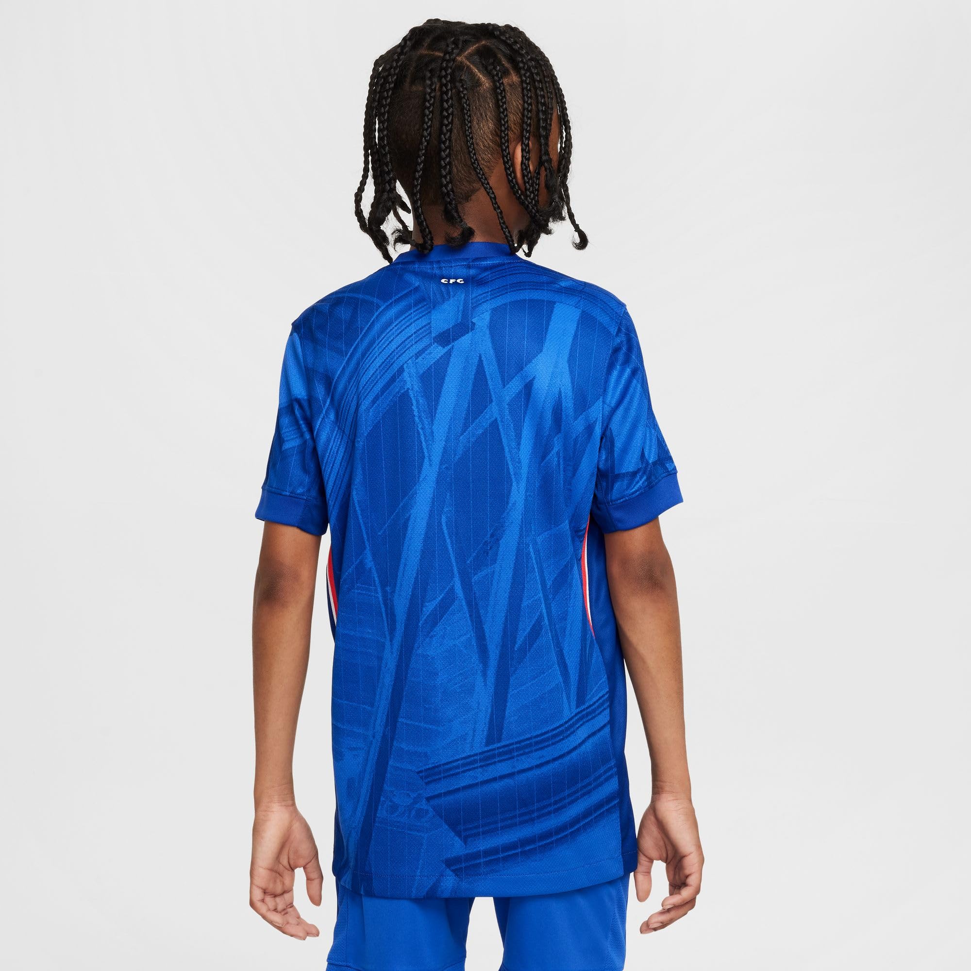 FC Chelsea 2025/26 Stadium Home replika, koszulka piłkarska z technologią Nike Dri-FIT dla starszych dzieci, HJ5285