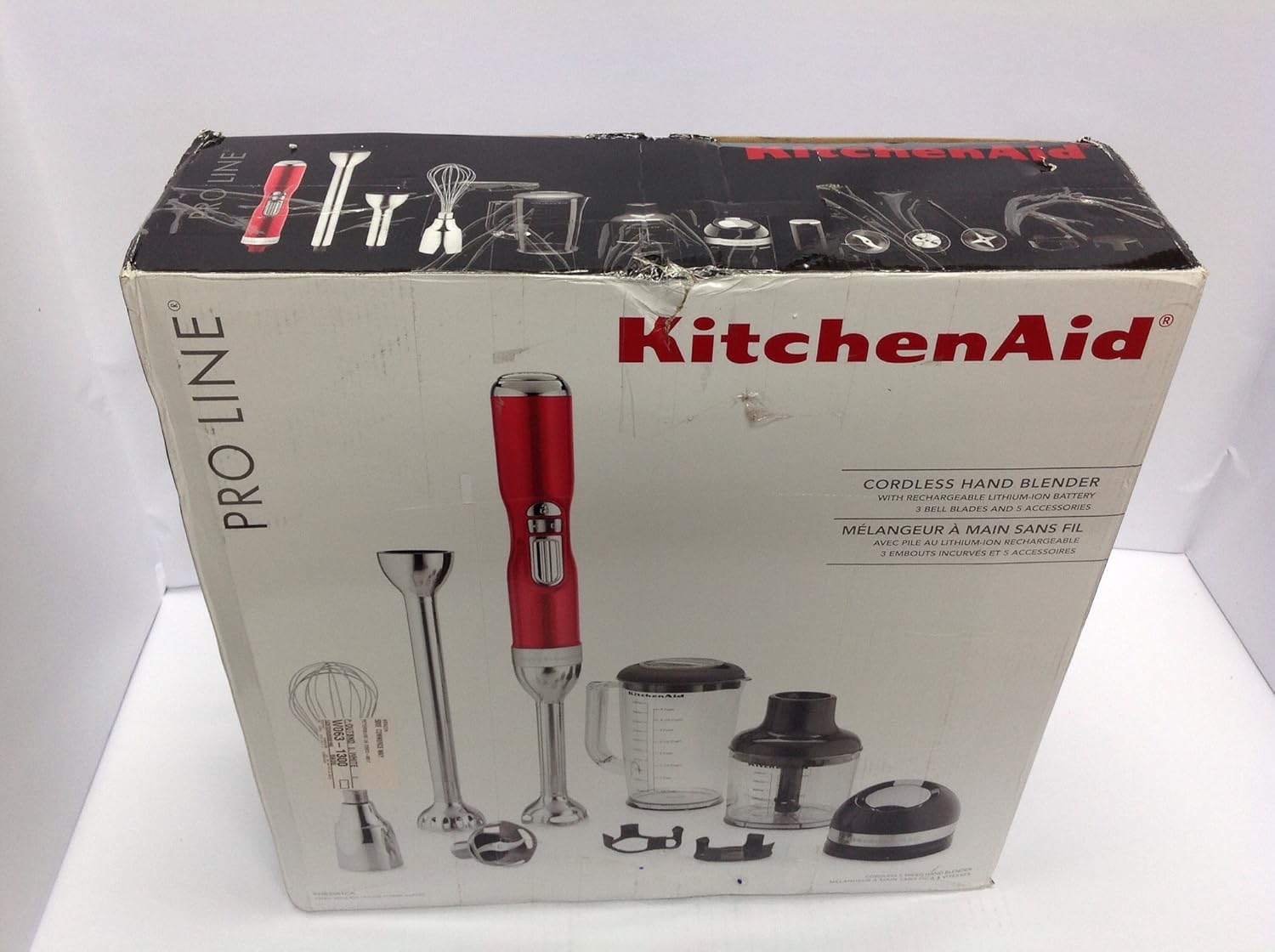KitchenAid Pro Line 5 Speed Hand Blender, Candy Apple Red