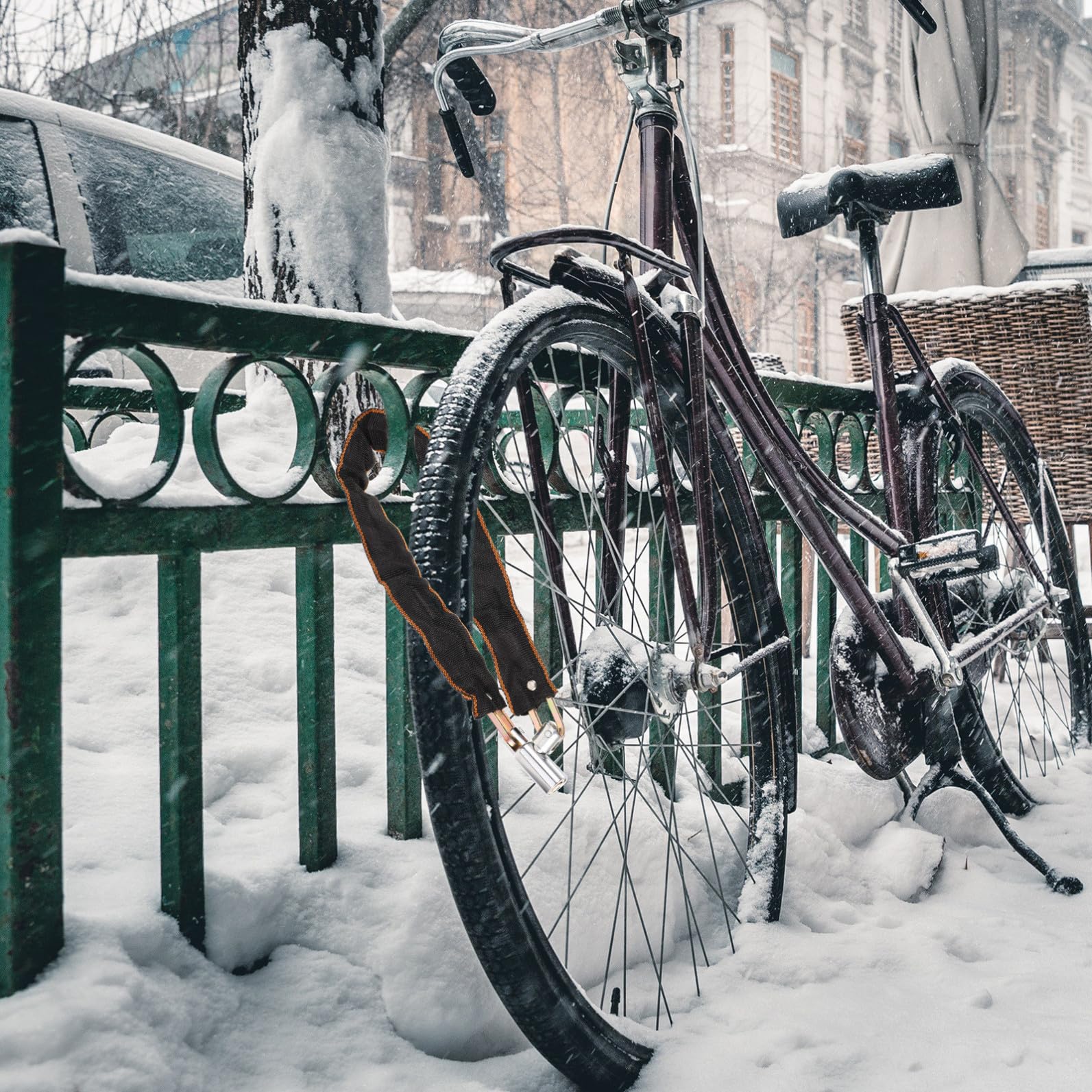 Abaodam Vélo Portable Inoxydable pour Cyclisme Serrure Résistante à Usure Facile à Utiliser pour Vélos Électriques