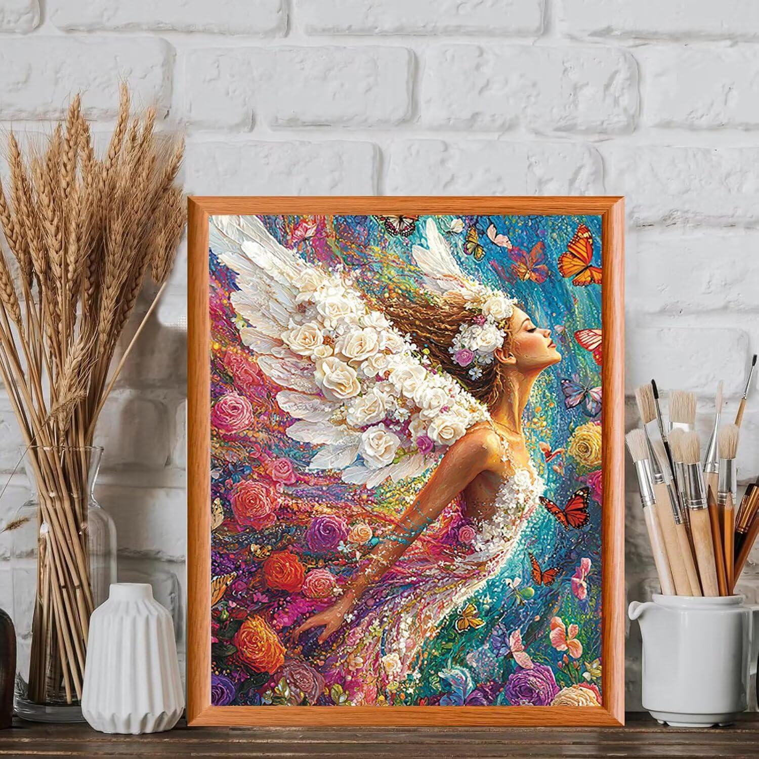 WEISHIWE Malen nach Zahlen Erwachsene Abstrakte Frau, 70x90cm x-103 | Handgemalt Ölgemälde Kit für Mädchen Jungen ab 7 8 9 Jahre, Rahmenlos, für die Wanddekoration zu Hause, DIY Acrylmalerei