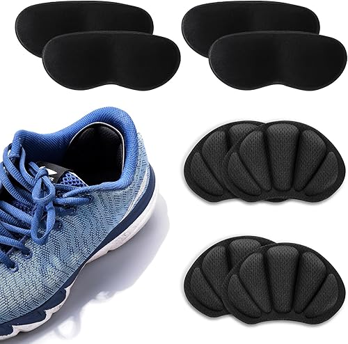 Miniatura 2 de Almohadillas de talón para zapatos sueltos, adhesivo de malla, 4 pares de almohadillas de talón reutilizables, protectores de talón para mujeres y