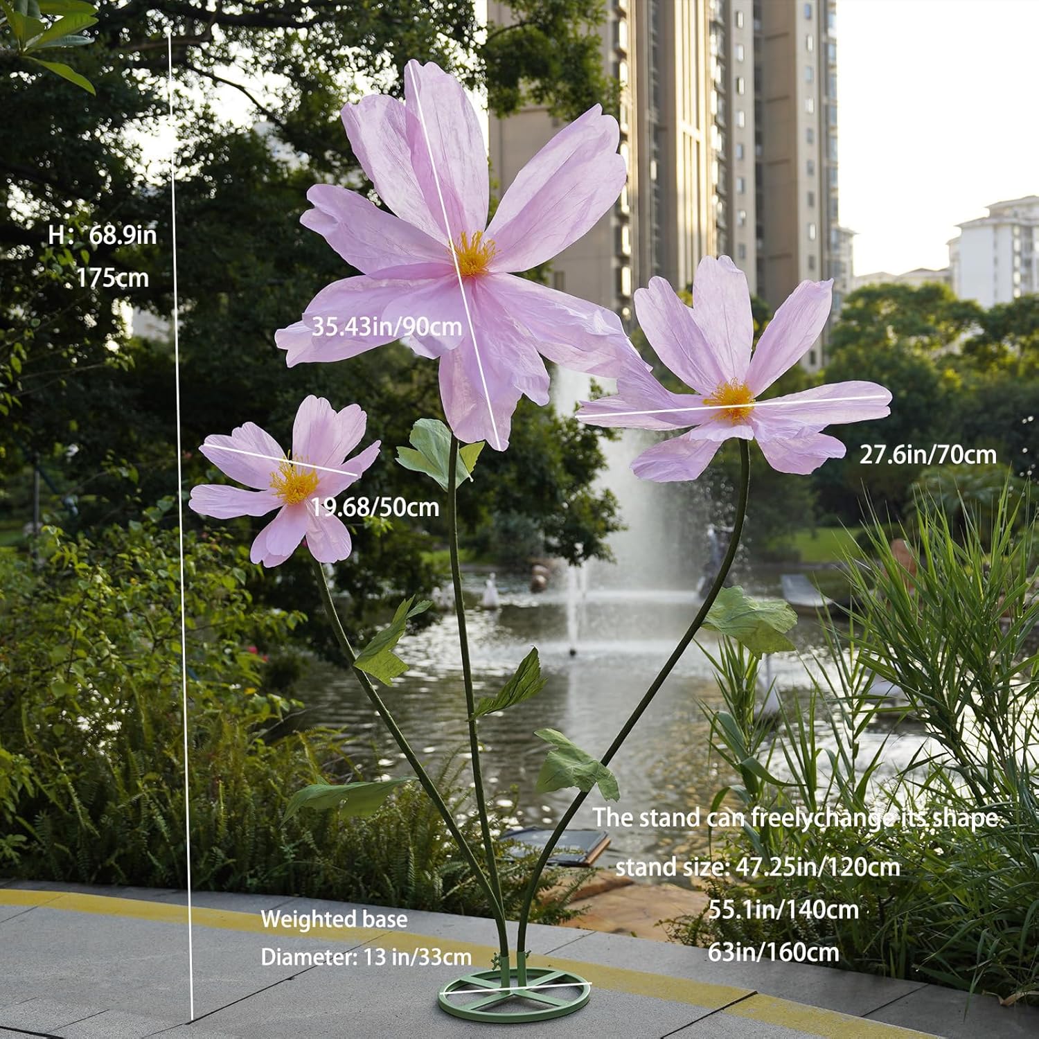 Giant Daisy Paper Flowers for Decoration,Large Artificial Daisy Flowers,Standing Floor Flowers Decor for Parties,Weddings,Baby Showers,Photo Booths,Events,Home Display,Handmade Floral Props - Image 2