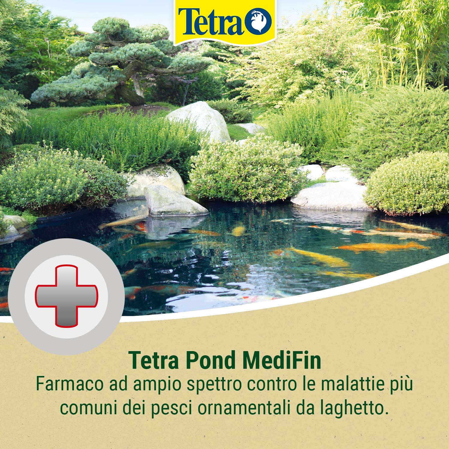 Tetra Pond MediFin – medicinale per Pesci da laghetto, Efficace Contro Le malattie più Comuni, Anche per la prevenzione e la disinfezione, 500 ml