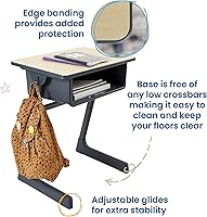 Vista 4 de ECR4Kids Recepción abierta cueva con caja de libros de plástico, muebles de aula, arce/negro