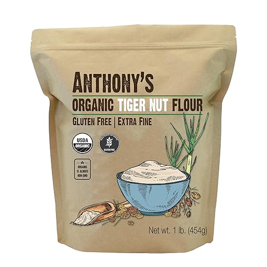 Anthony's Organic Tiger Nut Flour, 1 lb, Gluten Free, Non GMO, Paleo Friendly