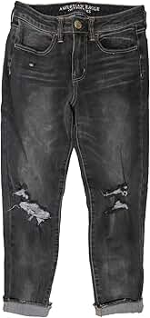 Amazon.com: American Eagle Outfitters - Pantalones vaqueros de mezclilla para  mujer, Straight, 8, Negro, gris, carbón : Ropa, Zapatos y Joyería