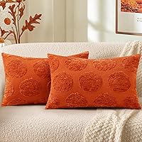 Vista 48 de decorUhome Juego de 2 fundas de almohada de felpilla suave de otoño de 18 x 18 pulgadas, fundas de almohada decorativas de terciopelo neutro