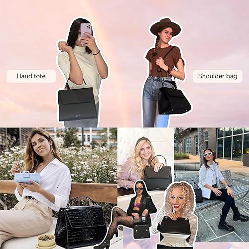 Miniatura 10 de Bolsas de almuerzo grandes color rosa para mujer moderna bolsa de almuerzo aislada para mujer bolsa de almuerzo lindas bolsas de almuerzo