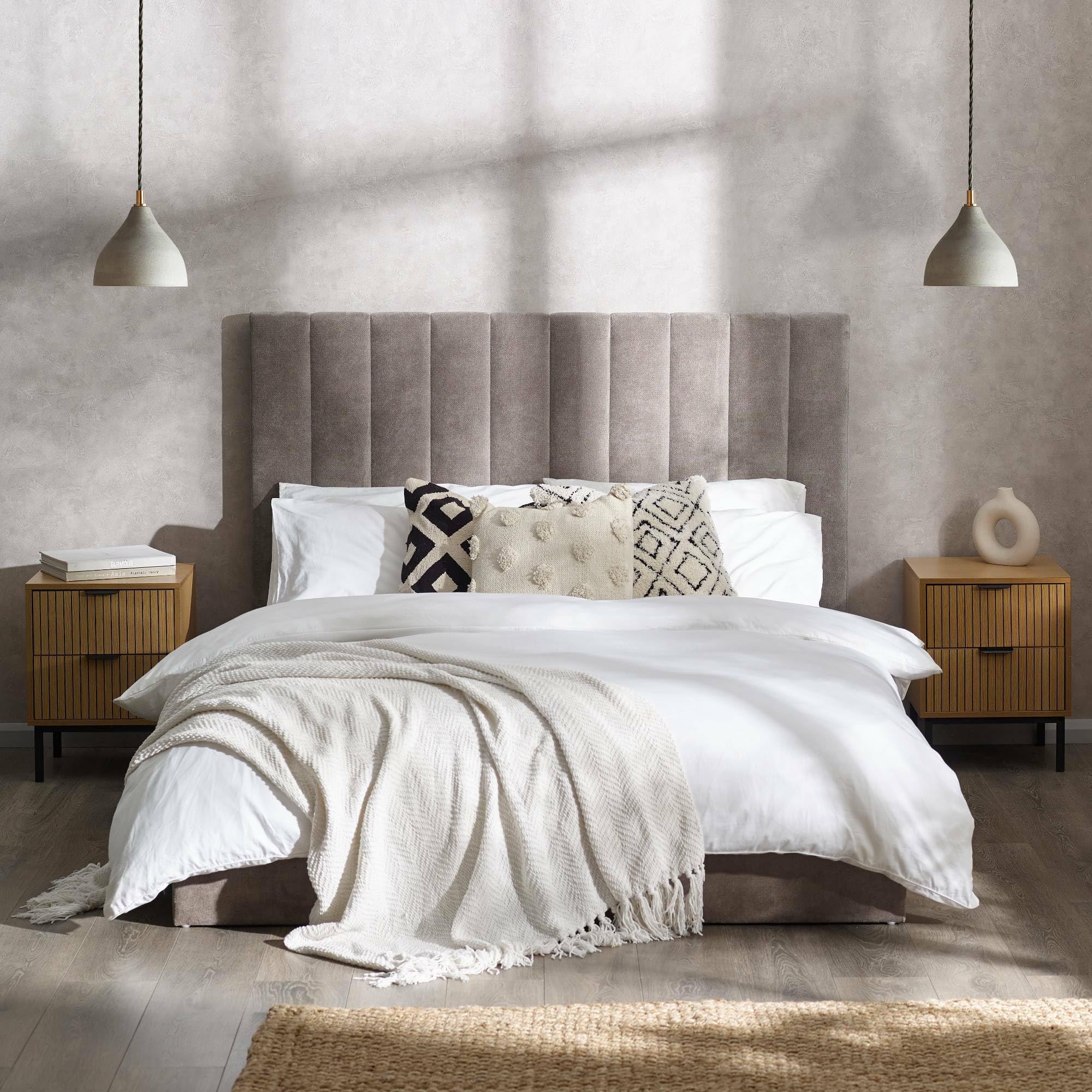 Julian Bowen Eloise 90cm Bed In A Box - Grey Chenille