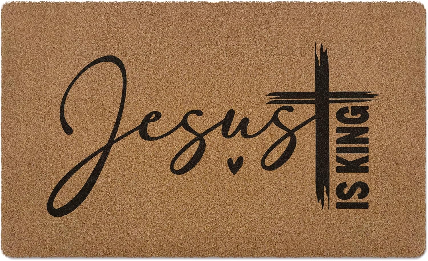 Christian Door Mat, Chose You Christian Doormat, Bible Verse Welcome Front Door Mat Indoor Outdoor Entrance, Rustic Artificial Coir Doormats Rugs for Porch Patio Entryway Decor 30x17in